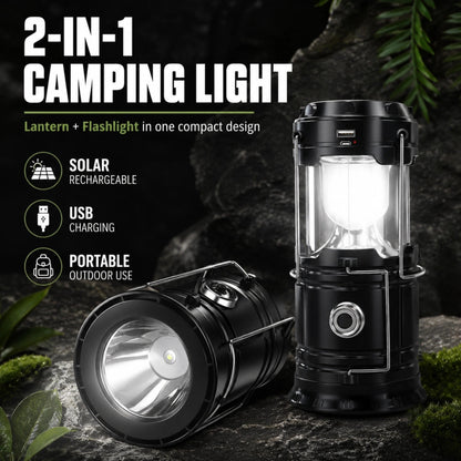 Collapsible Solar Lantern for Camping and Emergency Light