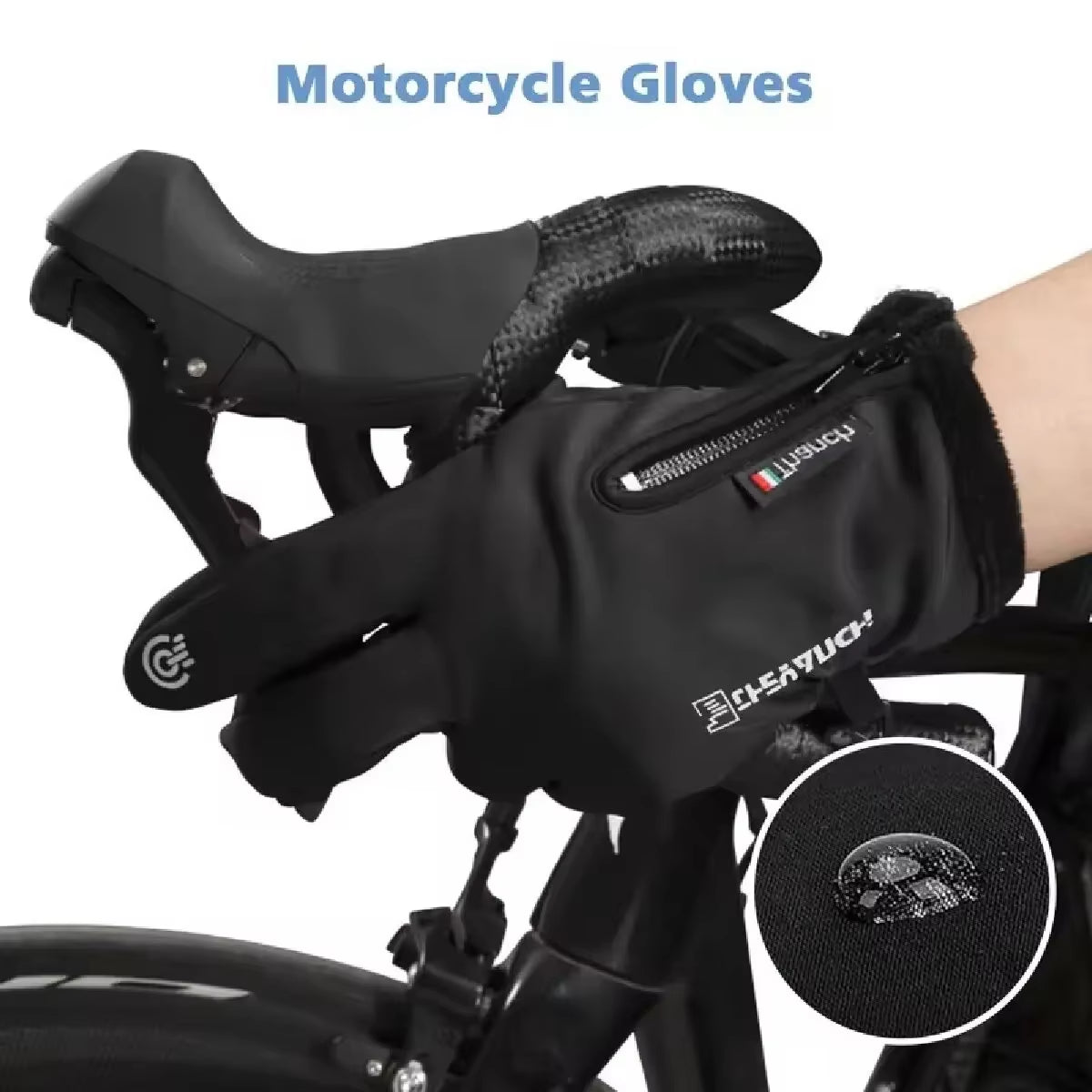 Zippered Touchscreen Winter Gloves for Cold-Weather Wear