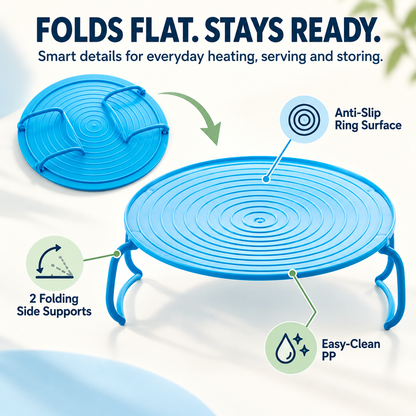 Two-in-One Microwave Plate Stacker and Heat-Safe Trivet