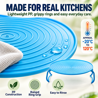 Two-in-One Microwave Plate Stacker and Heat-Safe Trivet