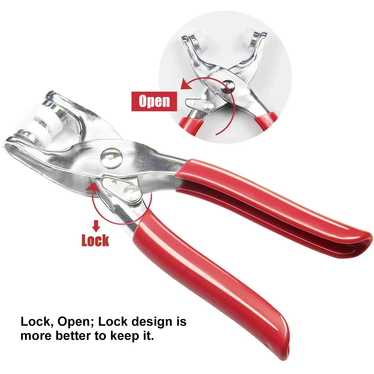 Snap Button Pliers Kit with 100 Fastener Sets