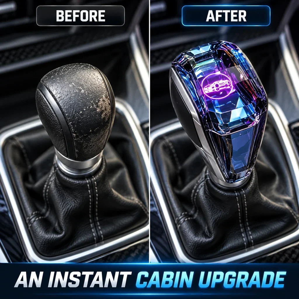 Faceted LED Gear Shift Knob for Compatible Manual Cars