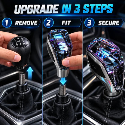 Faceted LED Gear Shift Knob for Compatible Manual Cars