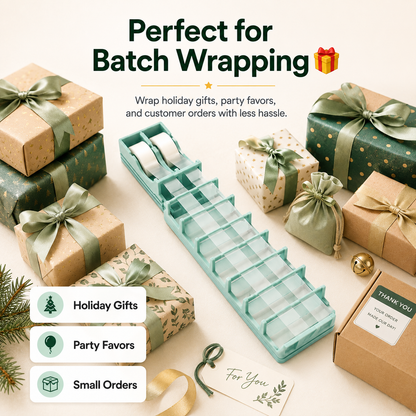 Retractable Tape-Strip Prep Dispenser for Gift Wrapping