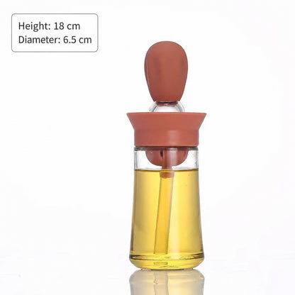 Glass Oil Bottle with Basting Brush for Everyday Cooking