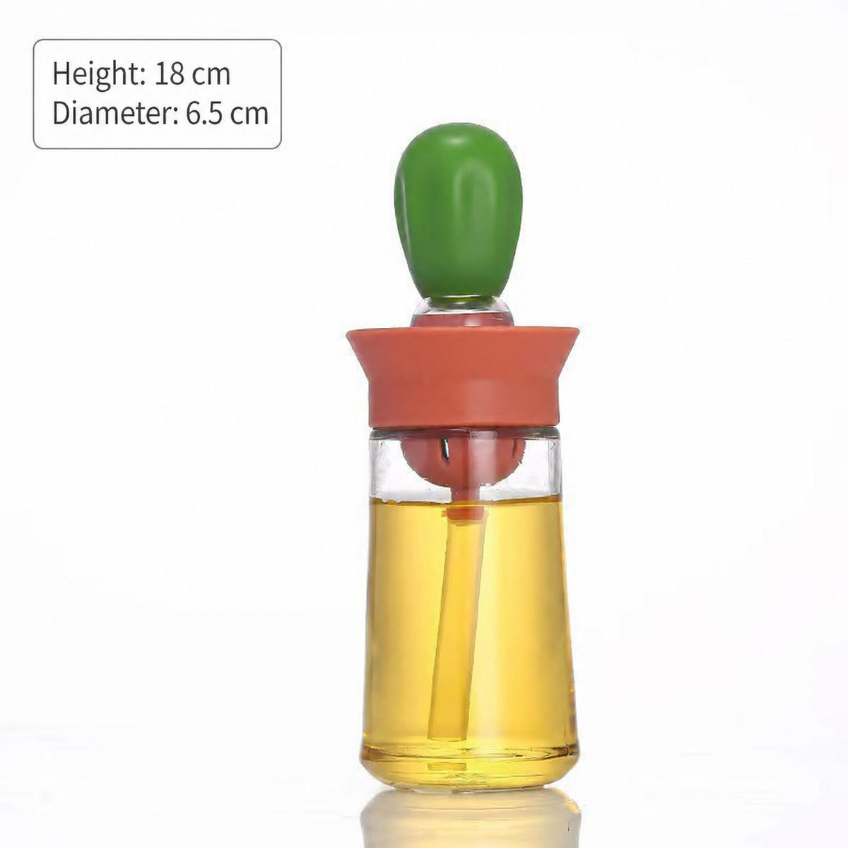 Glass Oil Bottle with Basting Brush for Everyday Cooking