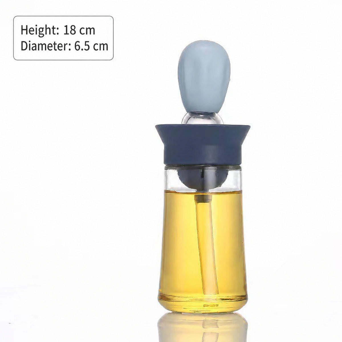 Glass Oil Bottle with Basting Brush for Everyday Cooking