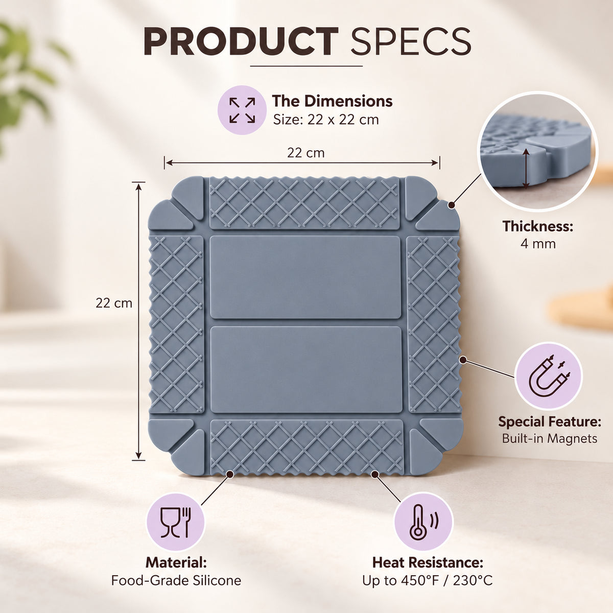 English Foldable Silicone Heat-Resistant Mat — 2