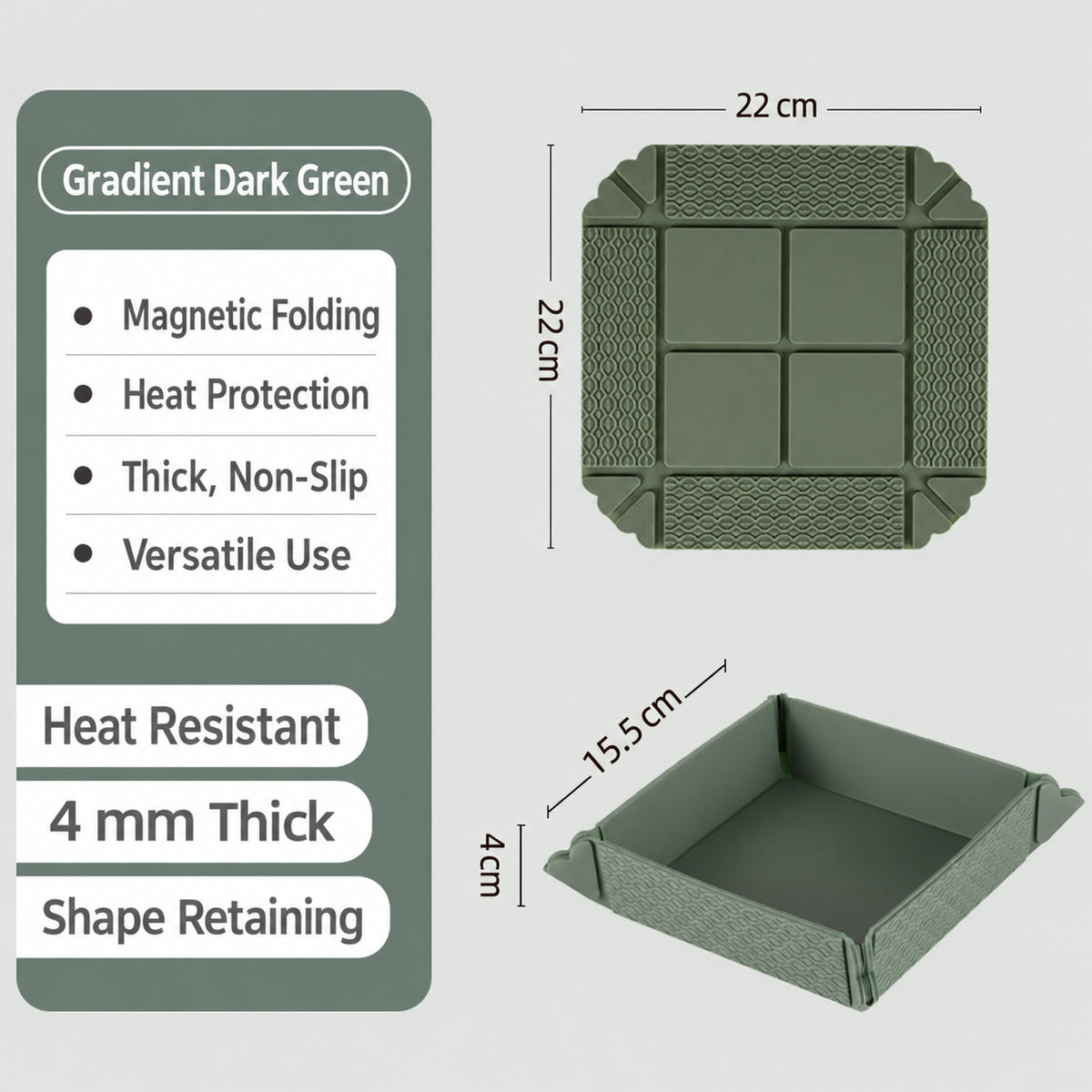 English Foldable Silicone Heat-Resistant Mat — 11