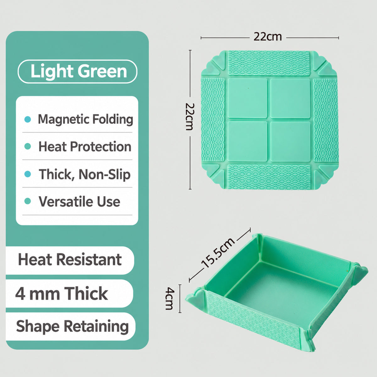 English Foldable Silicone Heat-Resistant Mat — 12