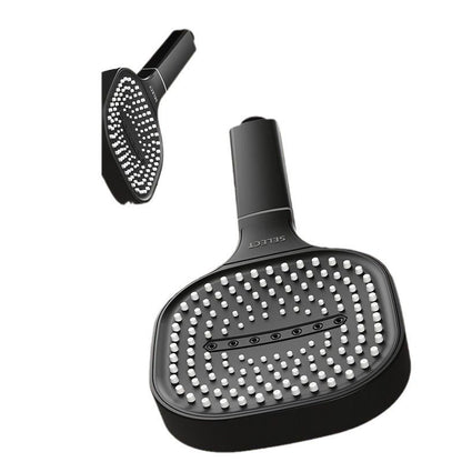 High Pressure Handheld Shower Head – 3 Spray Settings- Luxury Modern Chrome Look. Built-in Power Spray to Clean Corner. Tub and Pets. Stainless Steel Hose. ABS Adjustable Bracket. Black Color