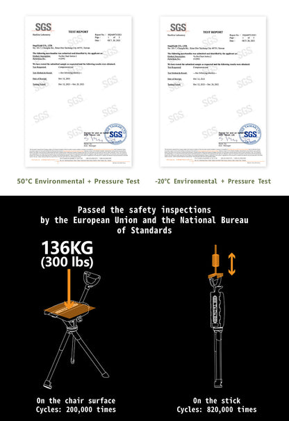 Elarohome S2 | 2-in-1 Portable Folding Seat & Walking Stick