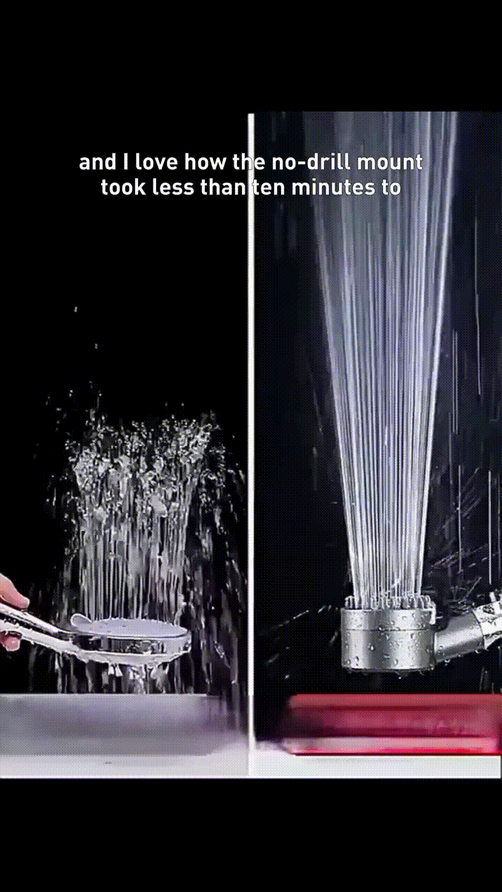 High-Pressure Handheld Shower Head with 3 Spray Modes & Filter, Includes 59" Hose