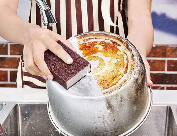 Kitchen Cleaning Carborundum Sponge 10 Pcs