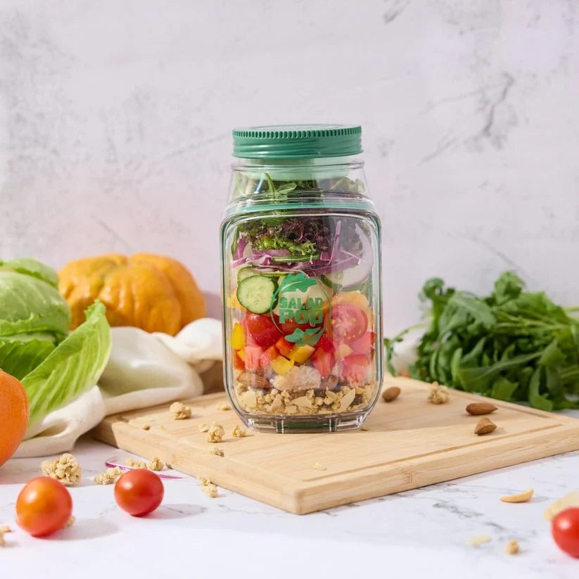 Salad Pod Mason Jar Side Open-2 Sets