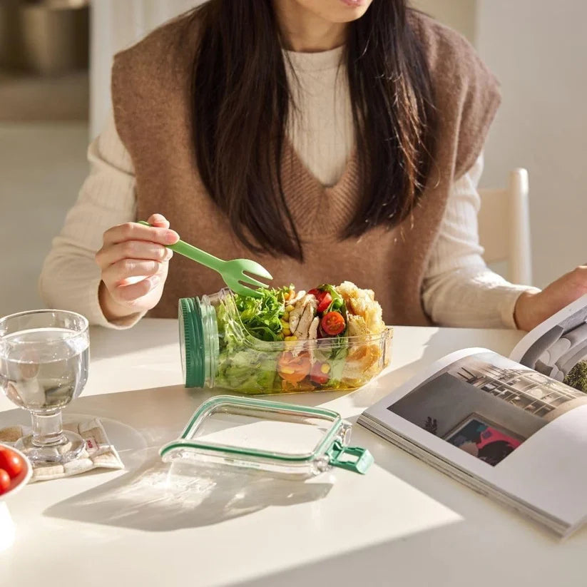 Salad Pod Mason Jar Side Open-2 Sets
