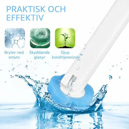Disposable Toilet Brush with Replaceable Heads & Wall Holder