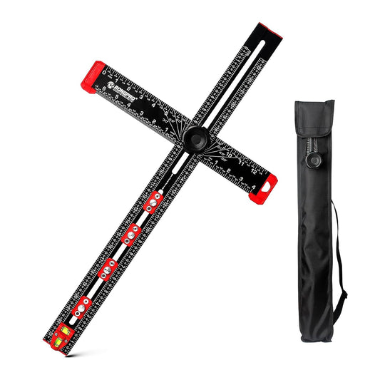 4-in-1 Adjustable T-Square Ruler – 24" Aluminum Woodworking Jig