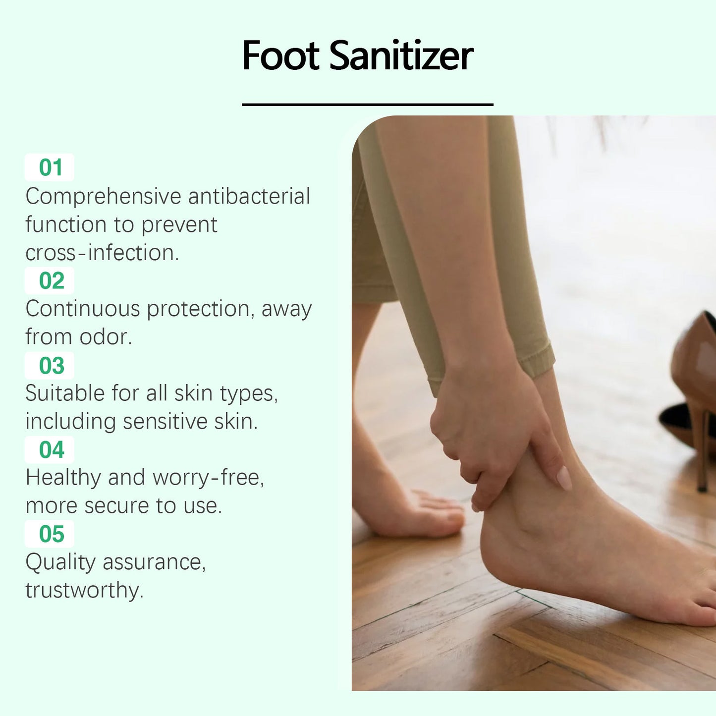 2Pcs Foot Care Spray Set, Hydrating & Deodorizing Heel Moisturizer Spray