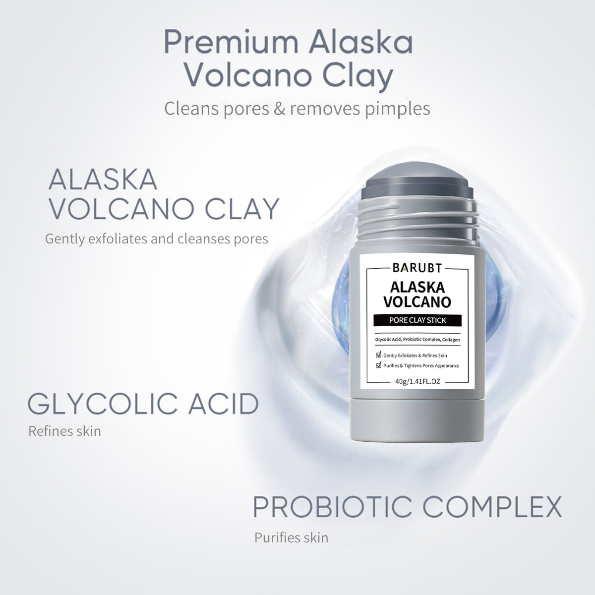 BARUBT Volcano Blackhead Clay Mask Stick 3-Pack