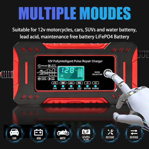12V 6A Intelligent Pulse Repair Charger