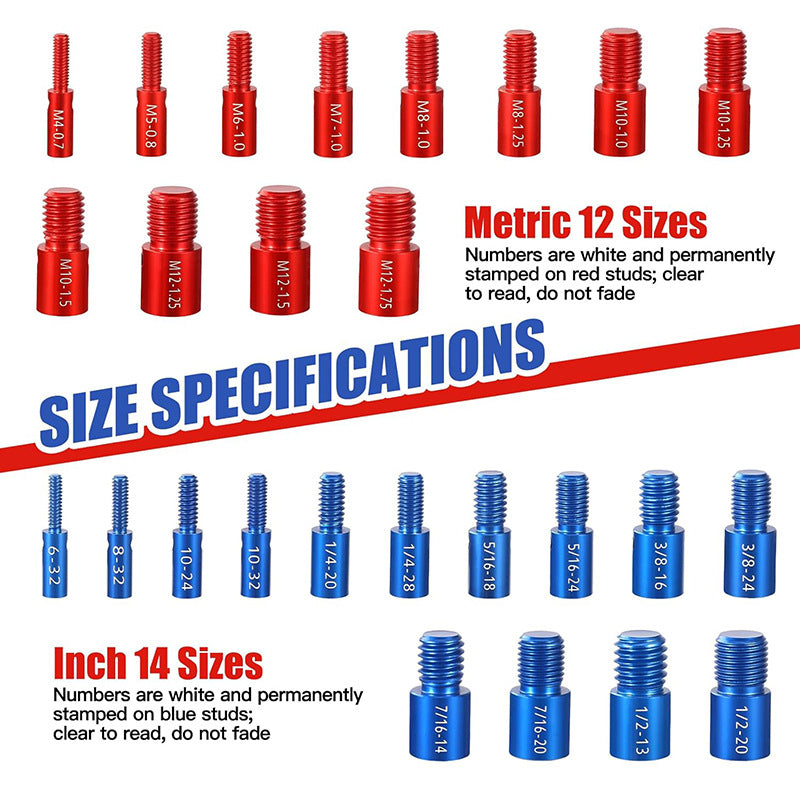 26-Piece Metric & SAE Thread Checker Set