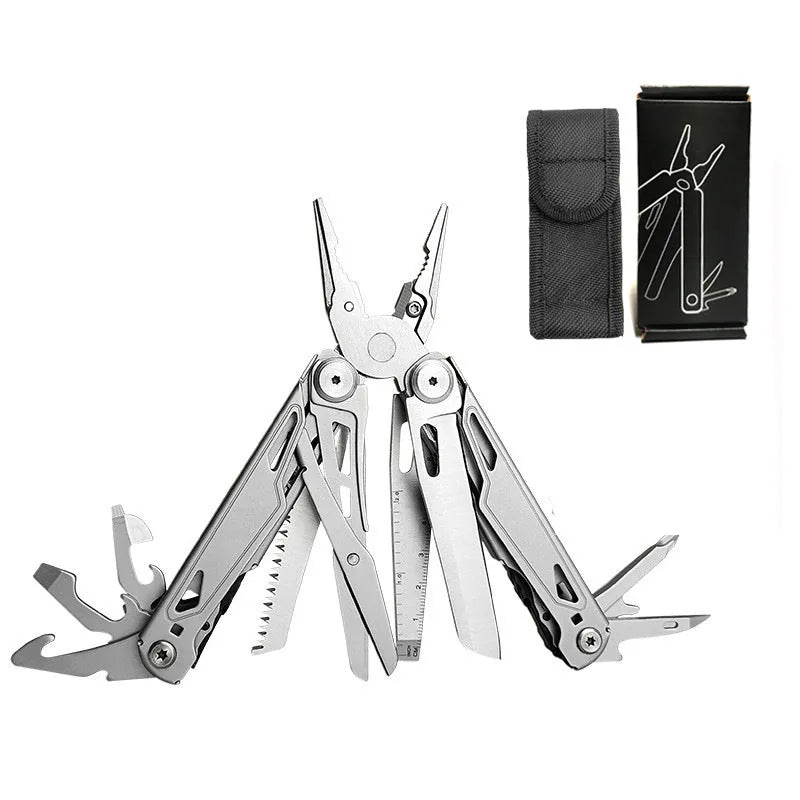 Portable Multi-Tool Pliers with Knife and Screwdrivers