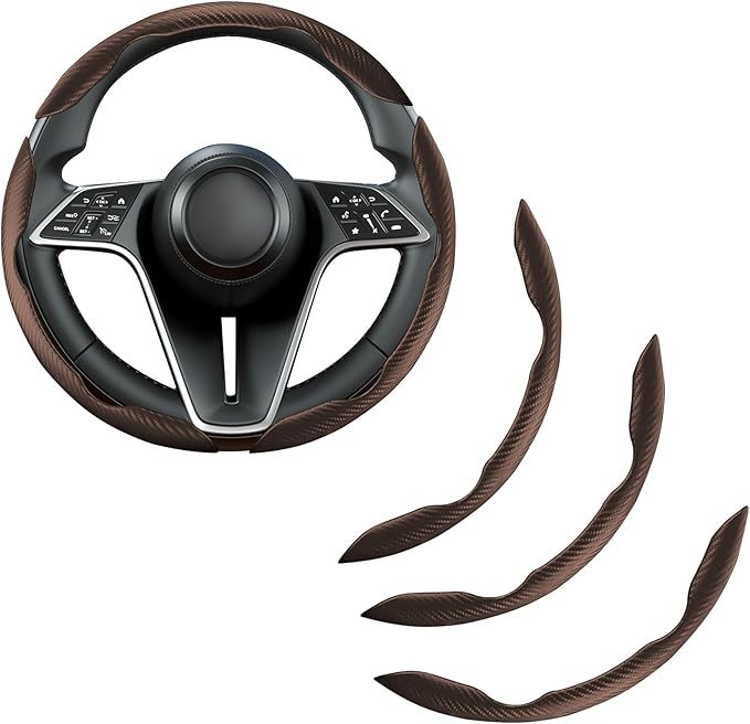 Carbon Fiber Silicone Car Steering Wheel Cover