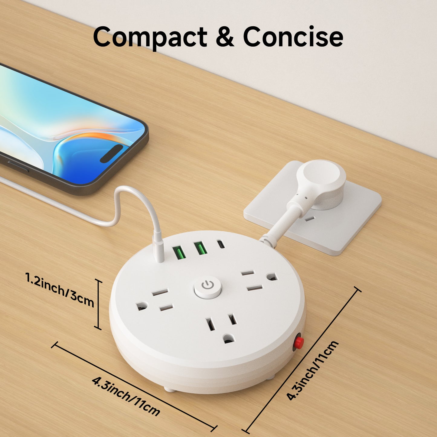 Flat Plug Extension Cord, New Model