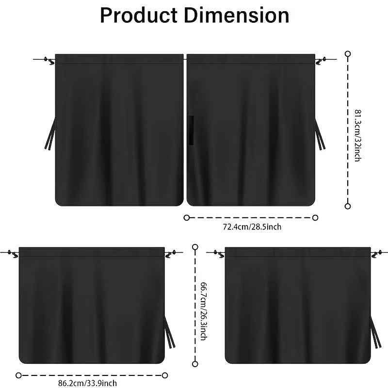 3 Pack Car Window Sunshades 95% Light Blocking