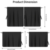 1 Privacy Divider Curtains & 2 Side Window Covers