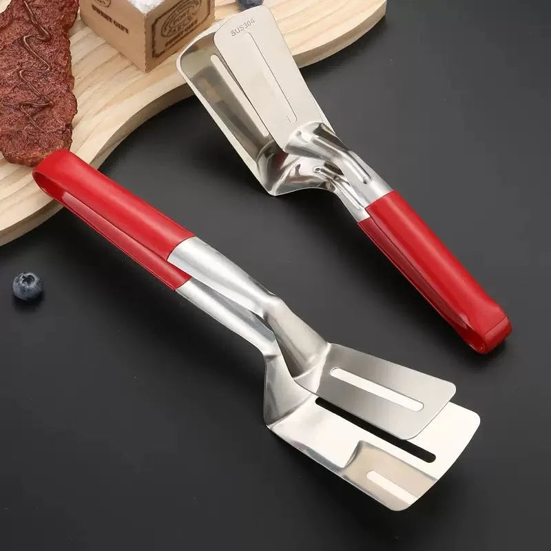 26 cm Stainless Steel Spatula Tongs with Silicone Grip
