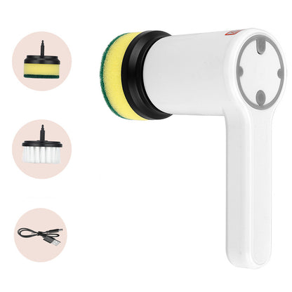 Multi-Functional USB Electric Cleaning Brush 3 Speeds & 2 Brush Heads