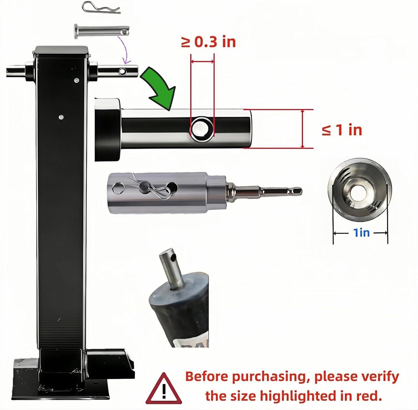 Trailer Jack Electric Drill Adapter Set