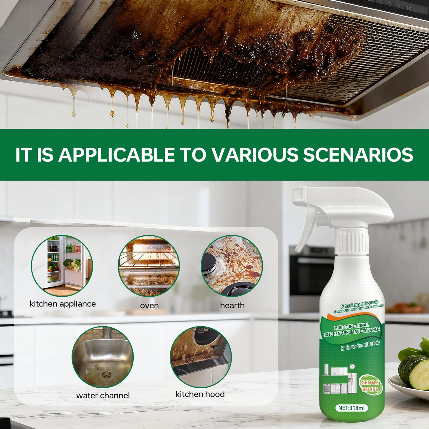 Multi-Purpose Kitchen Appliance Cleaner