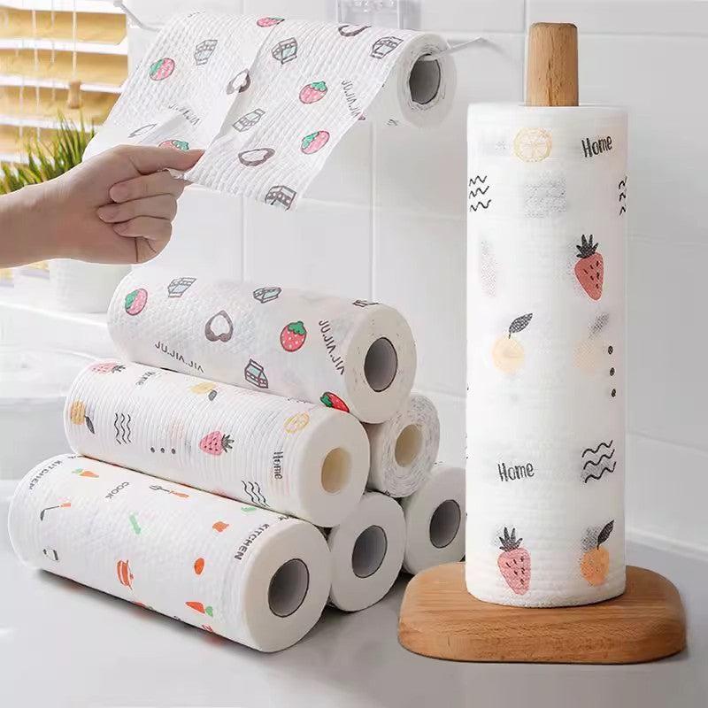50 PCS Kitchen Paper Towels Extra Thick Wet & Dry Dual Use Oil Removing