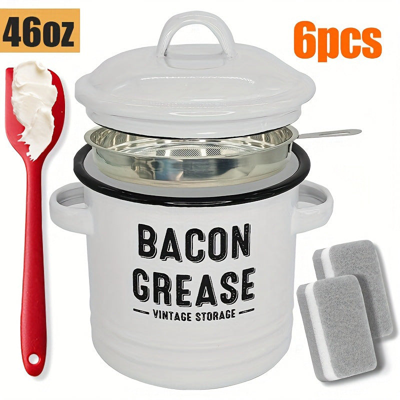 46 oz Grease Container with Filter and Scraper