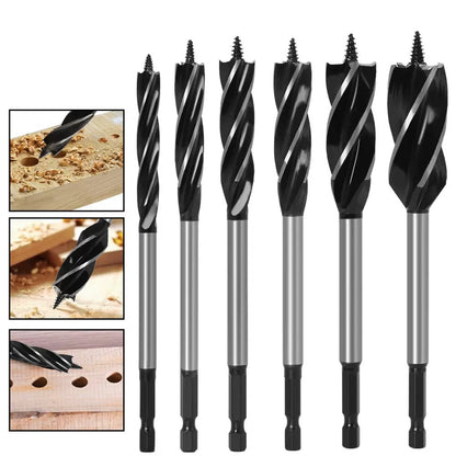Four-Flute Woodworking Drill Bit Set – 8 Piece