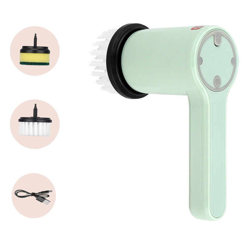 Multi-Functional USB Electric Cleaning Brush 3 Speeds & 2 Brush Heads