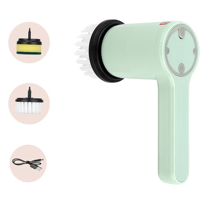 Multi-Functional USB Electric Cleaning Brush 3 Speeds & 2 Brush Heads