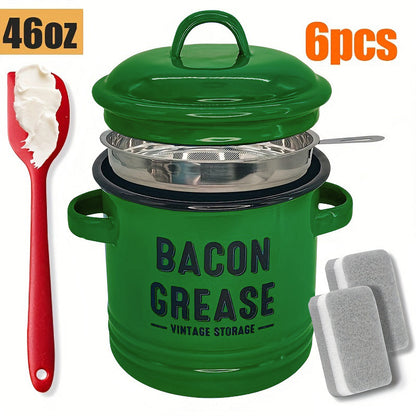 46 oz Grease Container with Filter and Scraper