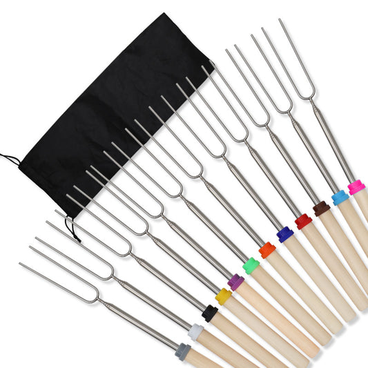 10 Pcs Extendable BBQ Forks