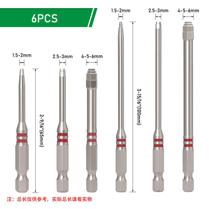 6-Piece Pagoda Hex Screwdriver Bit Set