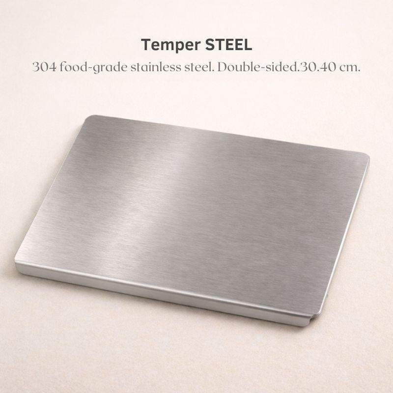 Non-Porous 304 Steel Reversible Cutting Board