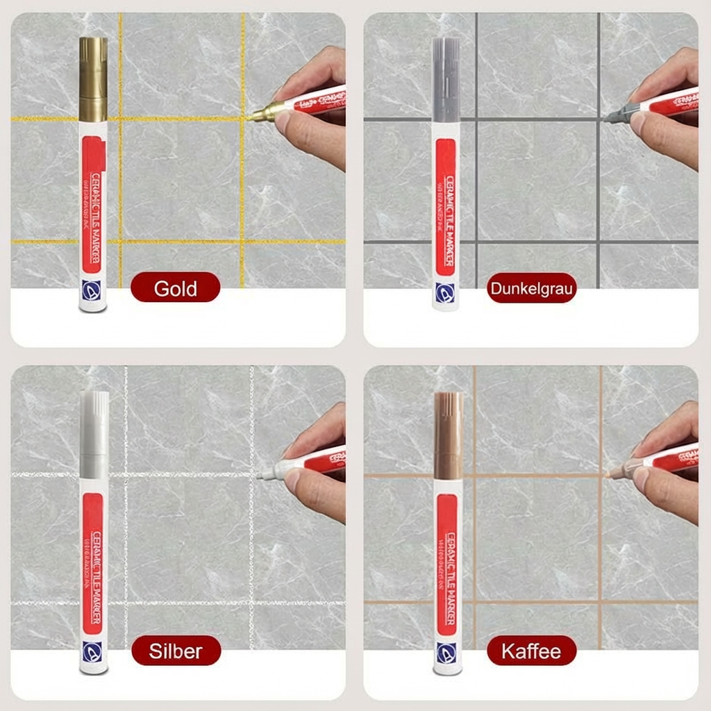 🧱4PCS-Anti-Mould & Waterproof Joint Pen for Ceramic Tiles! 🖌️
