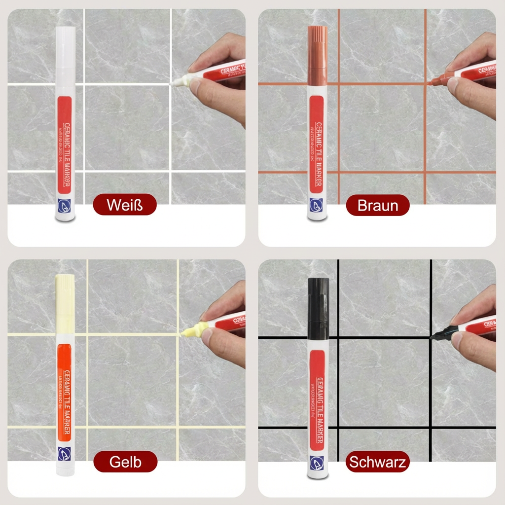 🧱4PCS-Anti-Mould & Waterproof Joint Pen for Ceramic Tiles! 🖌️