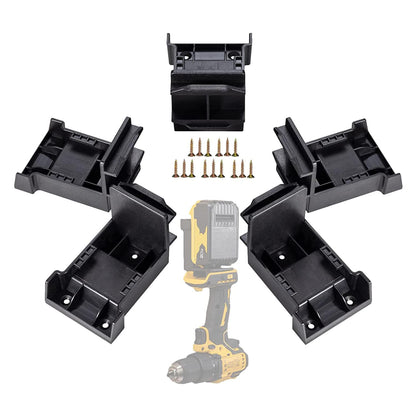 5-Pack 2-in-1 Power Tool & Battery Holder Mounts for Dewalt/Milwaukee 18V Li-ion Batteries & Cordless Tools