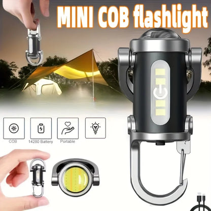 Keychain Multi-Function Mini Flashlight Mobile Power Bank
