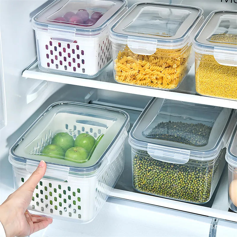 3 Sets Large Fruit Containers for Fridge