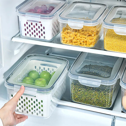 3 Sets Large Fruit Containers for Fridge